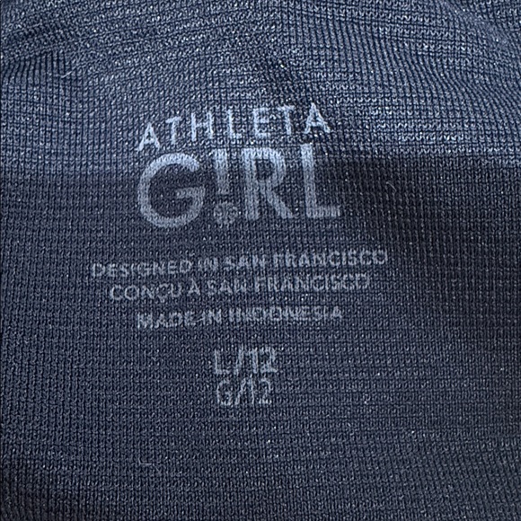 Pristine excellent Athleta Girl Run Free 3 inch Shorts- Navy Size L (12) - Picture 4 of 4